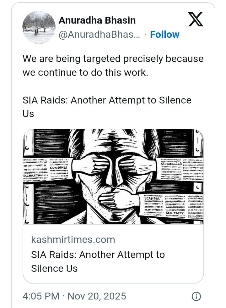 X पर संपादक का ट्वीट