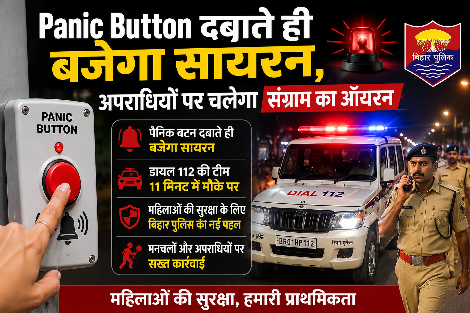 Bihar Police Panic Button
