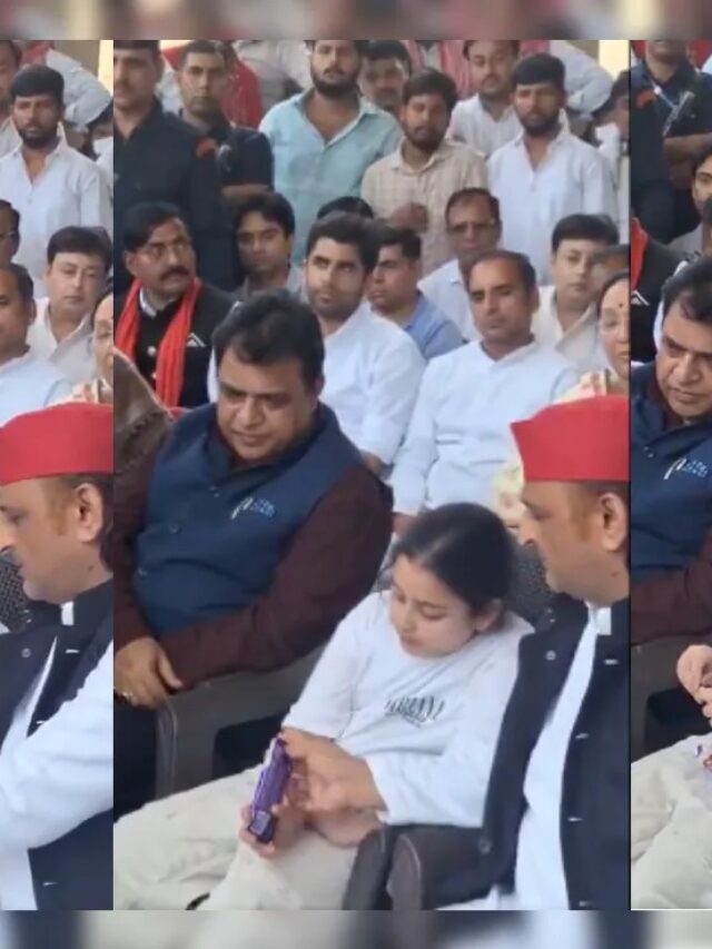 दिल जीत ले गया अखिलेश का अंदाज़, मासूम बच्ची संग वीडियो वायरल