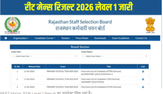 REET mains result 2026