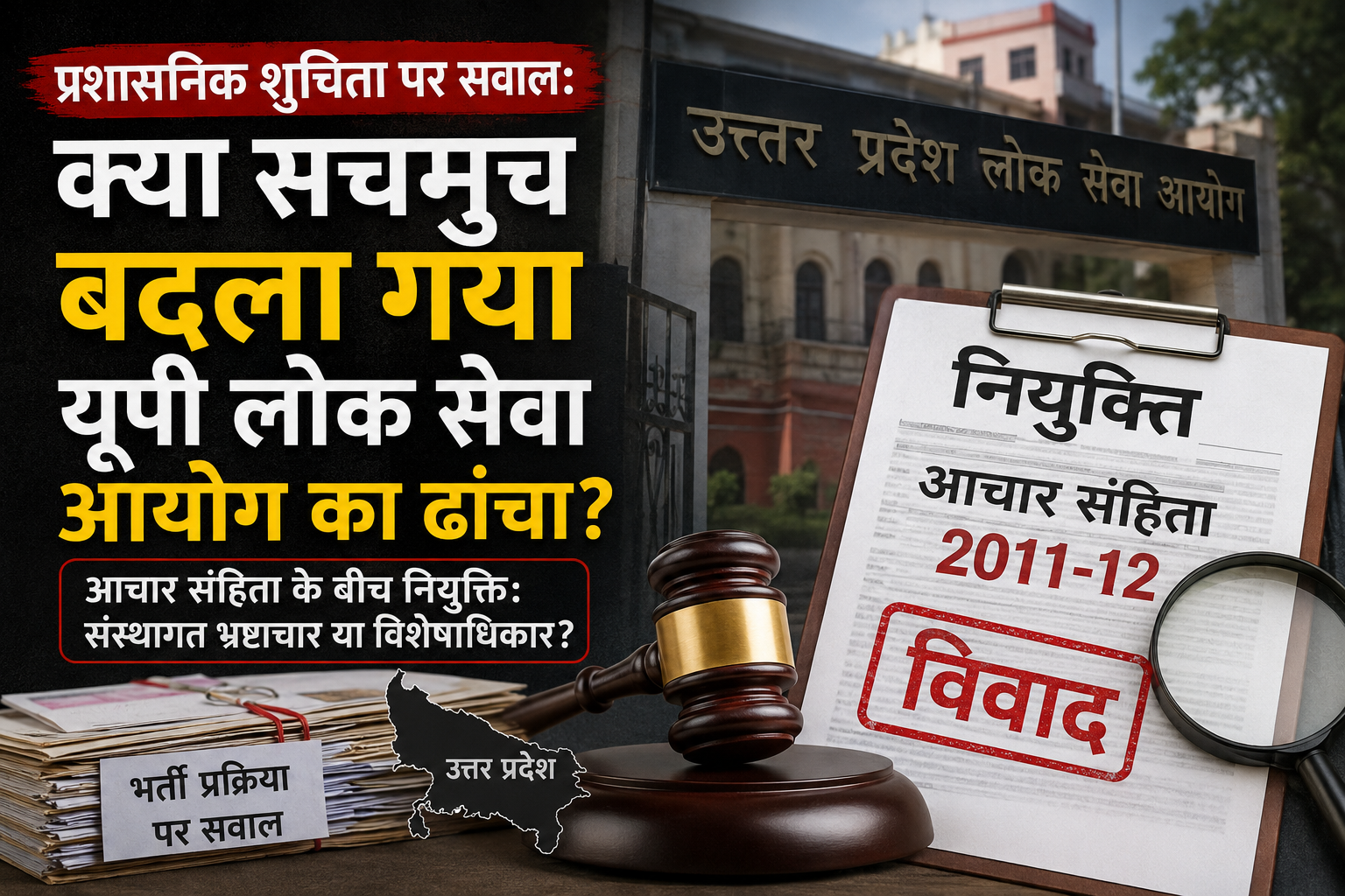प्रशासनिक शुचिता पर सवाल: क्या सचमुच बदला गया यूपी लोक सेवा आयोग का ढांचा?
