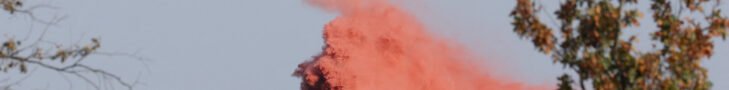 Fire-spewing cloud in France