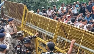 Shimla BJP protest